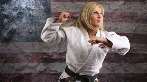 La judoka Kayla Harrison posa para el reportaje