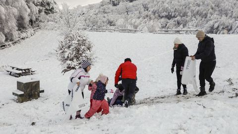 Nieve en el Alto do Vieiro de Bande