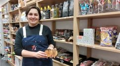 Raquel Mart�nez, copropietaria de Los Postres de Kelly, en A Coru�a.