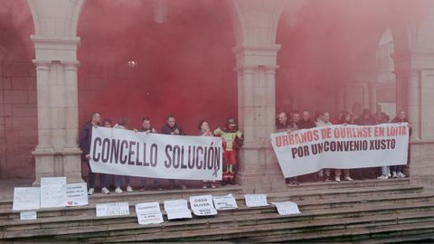 Huelga en Ourense: manifestacin.