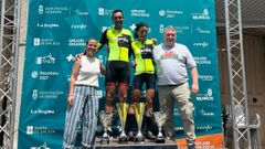 Brand�n M�rquez y Eva Ortega en el podio del Xur�s