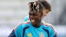 Nico Williams, durante un entrenamiento de la selecci�n espa�ola.