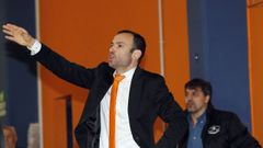Juanma Marrube, durante su anterior etapa como entrenador del Burela FS. 
