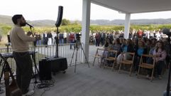 Un intre da actuaci�n de Carballo, durante a homenaxe 