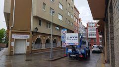 Cartel sobre control de accesos de veh�culos en una de las entradas de la Ciudad Vieja