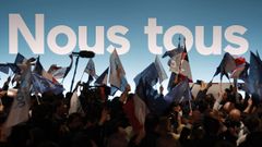 Los seguidores de Emmanuel Macron celebraron el resultado electoral.