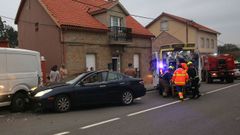 Accidente en la carretera AC-305 a su paso por Palmeira.