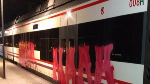 Pintadas en un tren