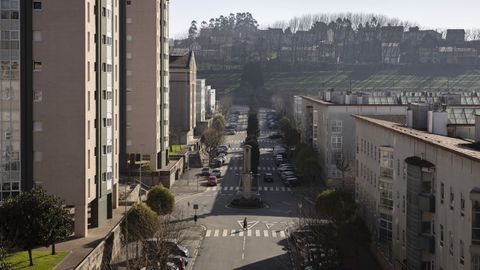 Barrio das Fontias, en Santiago.