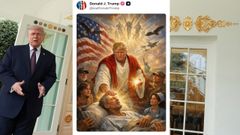 Pol�mica�imagen hecha con IA de Donald Trump como Jesucristo. Fue distribuida, y luego retirada, por �l mismo en las redes