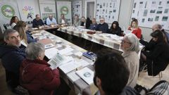 ltima reunin de Cogave en Lugo, cuando an era presidente Fernando Rois, sentado junto a Jess Vzquez
