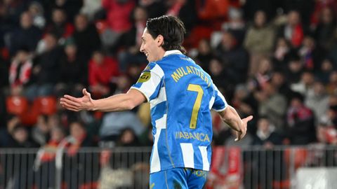Samuele Mulattieri, celebrando el gol de la victoria ante el Almer�a.