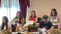 Grupo del PSOE de Barbad�s, con las cinco concejalas, incluida Elisabet Gonz�lez, segunda derecha, en la fila inferior.