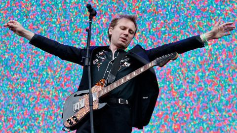 Alex Kapranos, cantante de Franz Ferdinand, en su paso por O Son do Cami�o en el 2018.