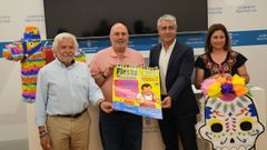 Presentaci�n de la XX Fiesta Mexicana de Avi�n. Rosendo Fern�ndez, Antonio Montero, Alfonso Pereira e Isabel Gabi�n