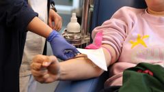 Imagen de archivo de una donacin de sangre. 