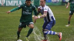 Jaume Cu�llar fue un gran generador para los verdes, sobre el encharcado campo de Espi�edo