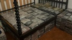 Parte de los 1.500 kilos de coca incautados por la Polic�a Judicial