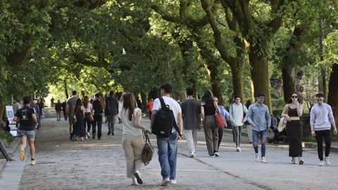 Imagen del parque de La Alameda, en Santiago