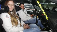 B�rbara G�mez junto con Tin�n Iglesias en una foto de archivo