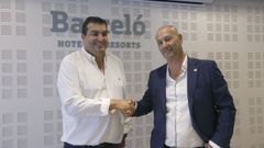 Camilo �lvarez, presidente del COB, y Pedro Fern�ndez, responsable del Grupo Hereda