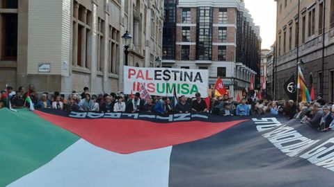 Manifestaci�n propalestina en Gij�n