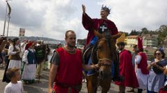 Recreaci�n de la llegada del rey Alfonso VIII, ayer, al puerto de Camari�as 