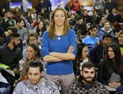 La p�vot ourensana explic� a los alumnos de A Farixa sus experiencias profesionales y lectivas. 