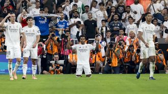 Rodrygo Goes celebra su gol en la semifinal de la Supercopa de Espa�a.