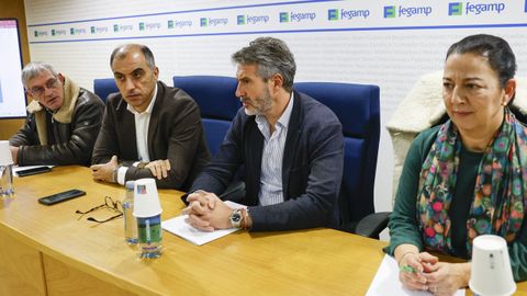 Mesa de trabajo sobre el protocolo de seguridad para el personal del servicio de ayuda en el hogar presidida por el presidente de la Fegamp, Alberto Varela 