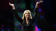 Olivia Newton-John, en un concierto celebrado en Chile en el 2017.