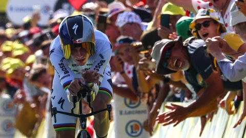 Remco Evenepoel en la contrarreloj.