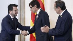 Aragons felicita a Illa tras su toma de posesin y Rull, de Junts, aplaude