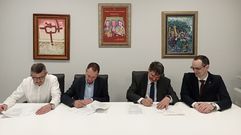 Firma del convenio entre Abanca y el Consello Regulador de la DO Ribeiro