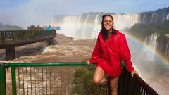 La foto est� tomada en las cataratas del Iguaz�, en el lado de Brasil.