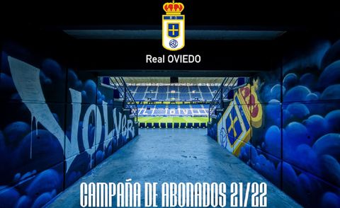 Cartel de la campaa de abonados del Real Oviedo 21/22