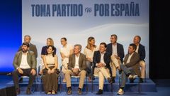 Los presidentes autonmicos del PP, durante la clausura del acto de presentacin de la llamada Declaracin de la Regin de Murcia.