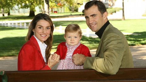 Con la peque�a Leonor en el 2005