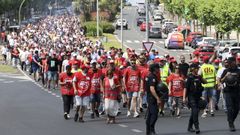La manifestaci�n a su paso por Esteiro