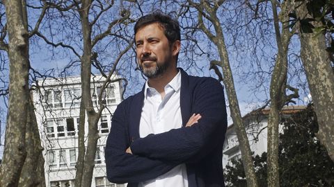 Antn Gmez-Reino, candidato de Podemos a presidir la Xunta de Galicia, en A Corua