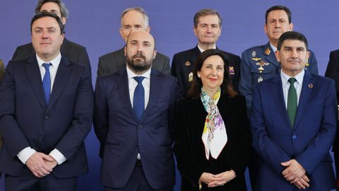 La ministra de Defensa, Margarita Robles, durante su participaci�n en la cumbre Reaim