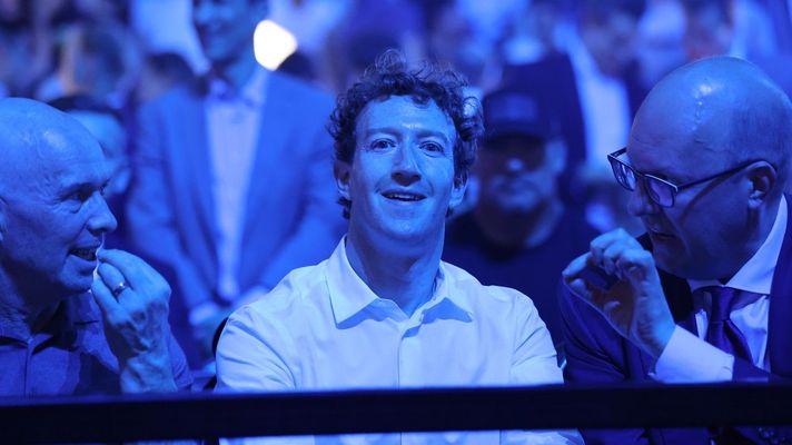 Mark Zuckerberg, director ejecutivo de Meta, en un combate de artes marciales en la Casa Blanca, en junio del 2026