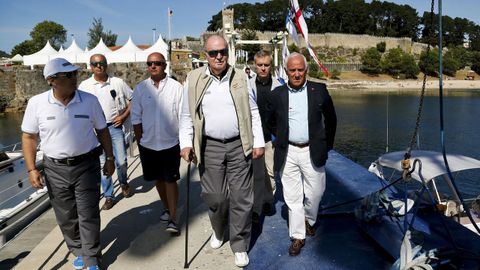 Juan Carlos I, en una imagen de 2017 en Baiona (Pontevedra), donde particip en la regata Prncipe de Asturias