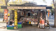 Imagen de archivo de un quiosco de prensa en Madrid