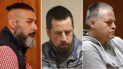 David Oubel, conocido como el parricida de Mora�a -a la izquierda- fue el primer condenado en Galicia a prisi�n permanente revisable. Otro parricida gallego, Marcos Mir�s -a la derecha- , que asesin� a su hijo de 11 a�os en Oza fue la segunda pena impuesta. La tercera y �ltima hasta ahora es para Jose Enrique Abu�n, alias El chicle, asesino de Diana Quer, en el centro.