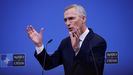 El secretario general de la OTAN, Jens Stoltenberg, ayer en Bruselas.