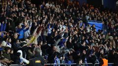 La hinchada deportivista, en el partido del pasado mes de enero contra el Unionistas