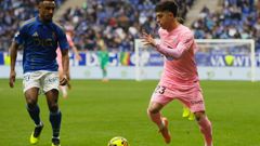 Hugo �lvarez, durante o partido entre Celta e Oviedo.