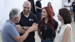 El ministro de Pol&iacute;tica Territorial y Memoria Democr&aacute;tica, &Aacute;ngel V&iacute;ctor Torres, los astronautas de la Agencia Espacial Europea, Pablo &Aacute;lvarez y Sara Garc&iacute;a, y la ministra de Ciencia, Innovaci&oacute;n y Universidades, Diana Morant.