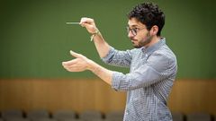 El nuevo director de la Banda de M�sica de Lal�n, Borja Romero.